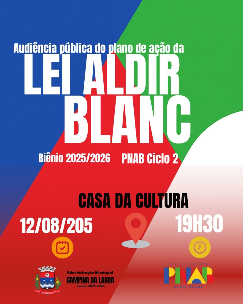 Audiência Pública da Lei Aldir Blanc – Ciclo 2 acontece dia 12/08